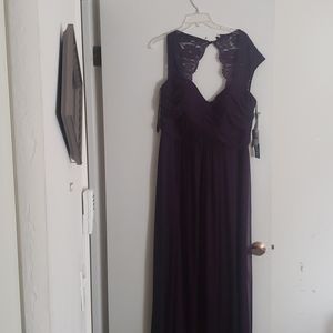 Plum lace dress
